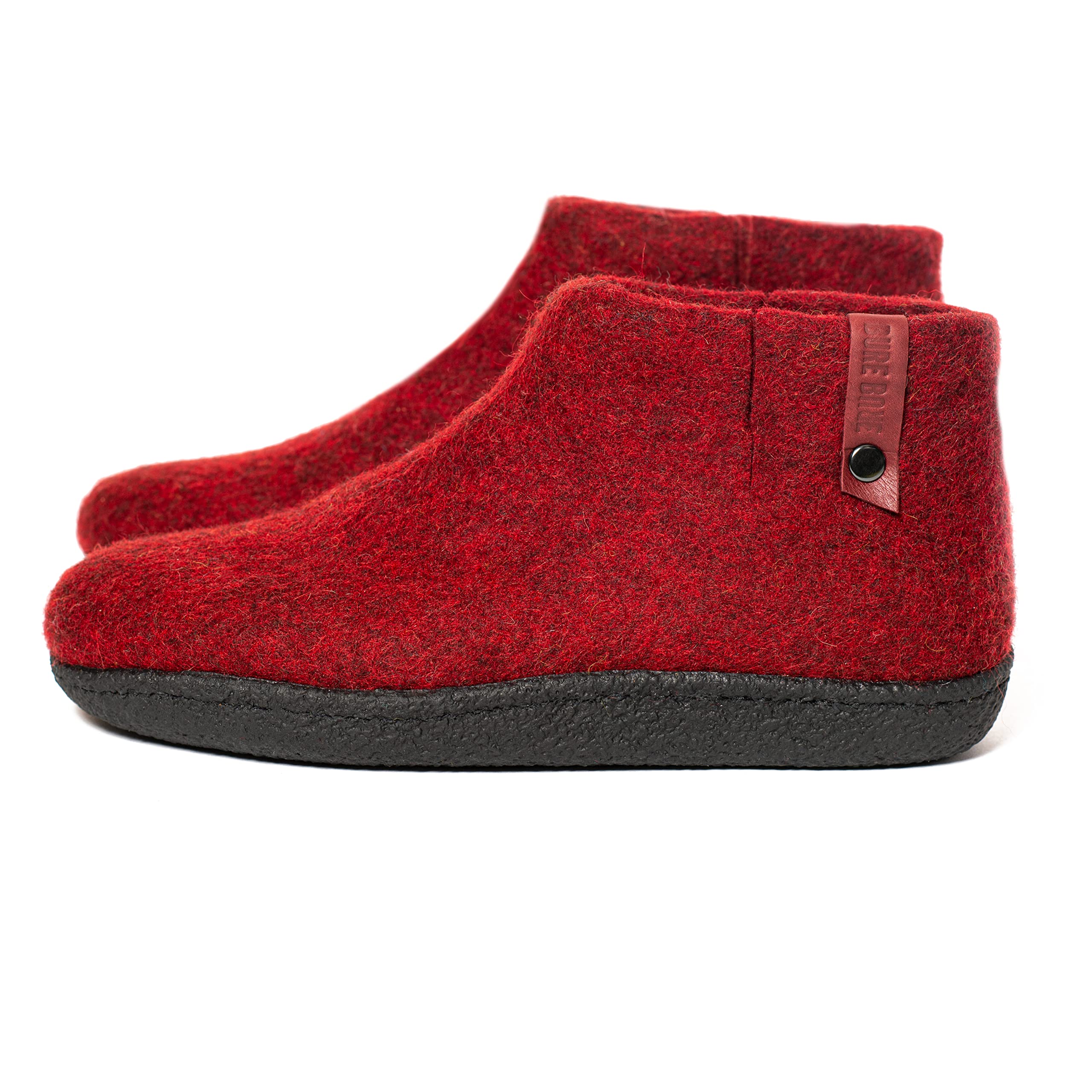 Classic Felted Wool Ankle Boots Slippers for Men - Cozy Winter Indoor/Outdoor House Shoes - Perfect Father's Day Gift for Dad