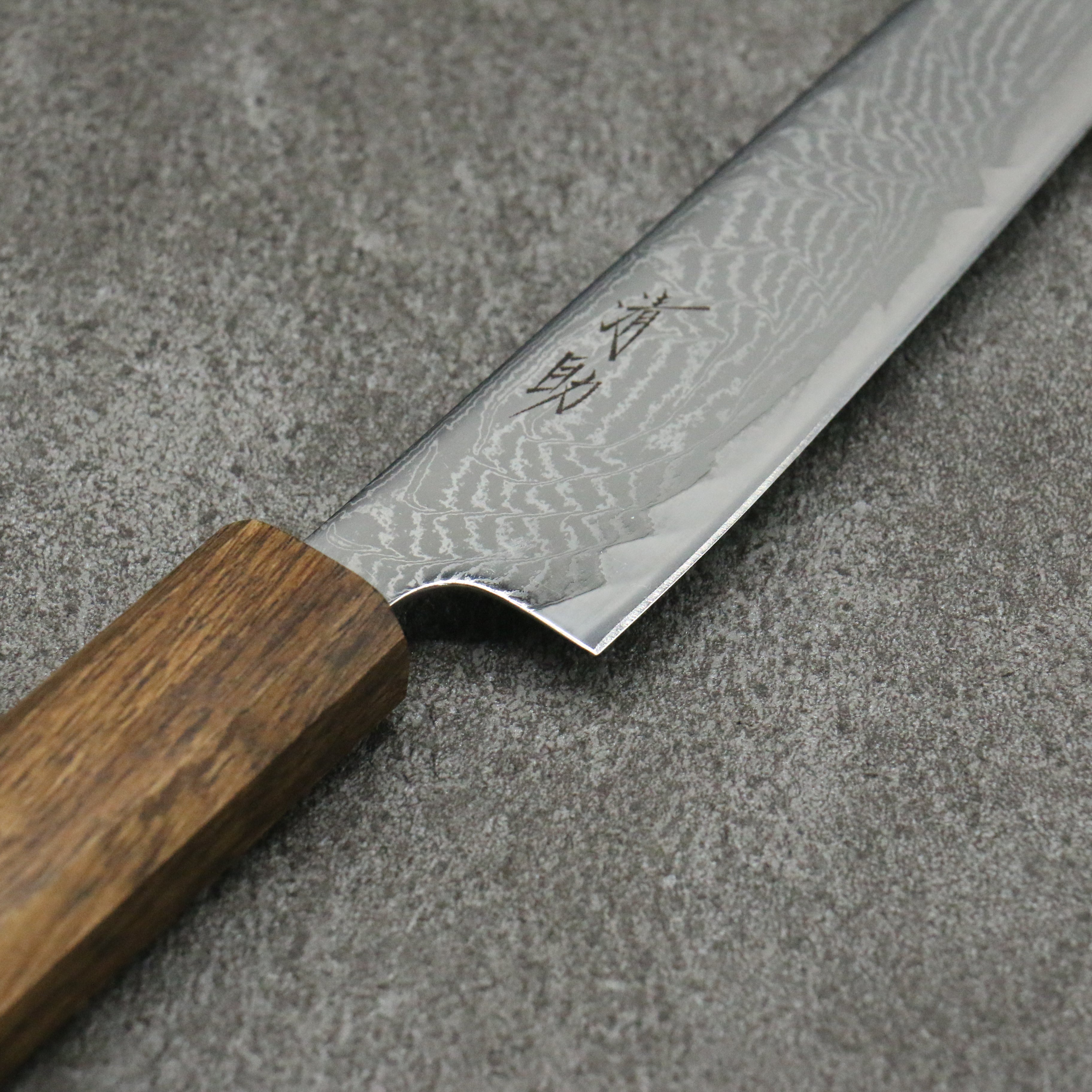 Premium Seisuke Nami AUS10 Damascus Steel Petty Knife 150mm - Mirror Polish Finish with Oak Wood Handle - Perfect for Sushi, Vegetables & Precision Kitchen Tasks