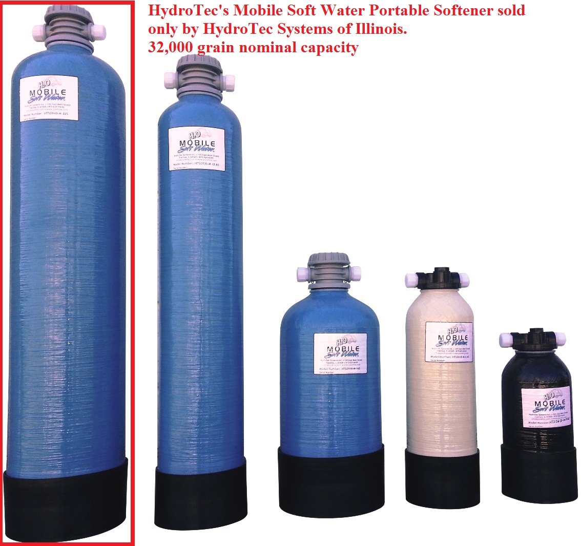 Portable Mobile-Soft-Water Water Softener - 32,000 Grain Capacity, Lead-Free Design - Perfect for RV, Camping & Home Use