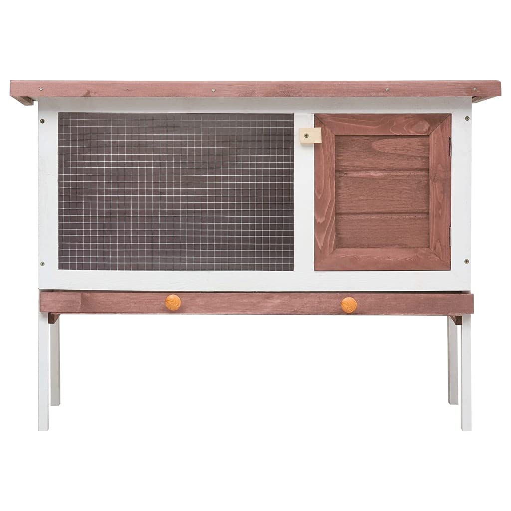 Wooden Rabbit Hutch for Small Animals - Guinea Pig Cage, Bunny House with Run for Indoor & Outdoor Use - Perfect for Backyard, Garden, or Patio Pet Shelter