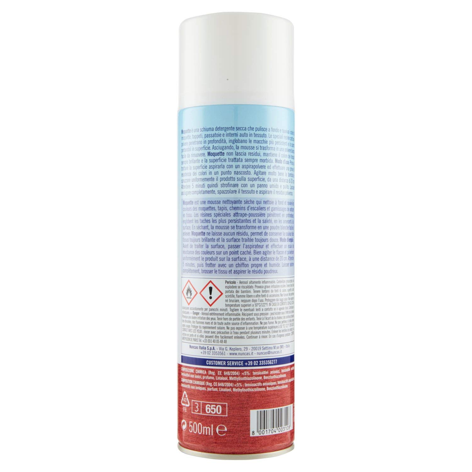 Nuncas Carpet Stain Remover Spray - 500ml | Effective for Pet Stains, Spills & Odors | Perfect for Home, Office & Car Upholstery Cleaning