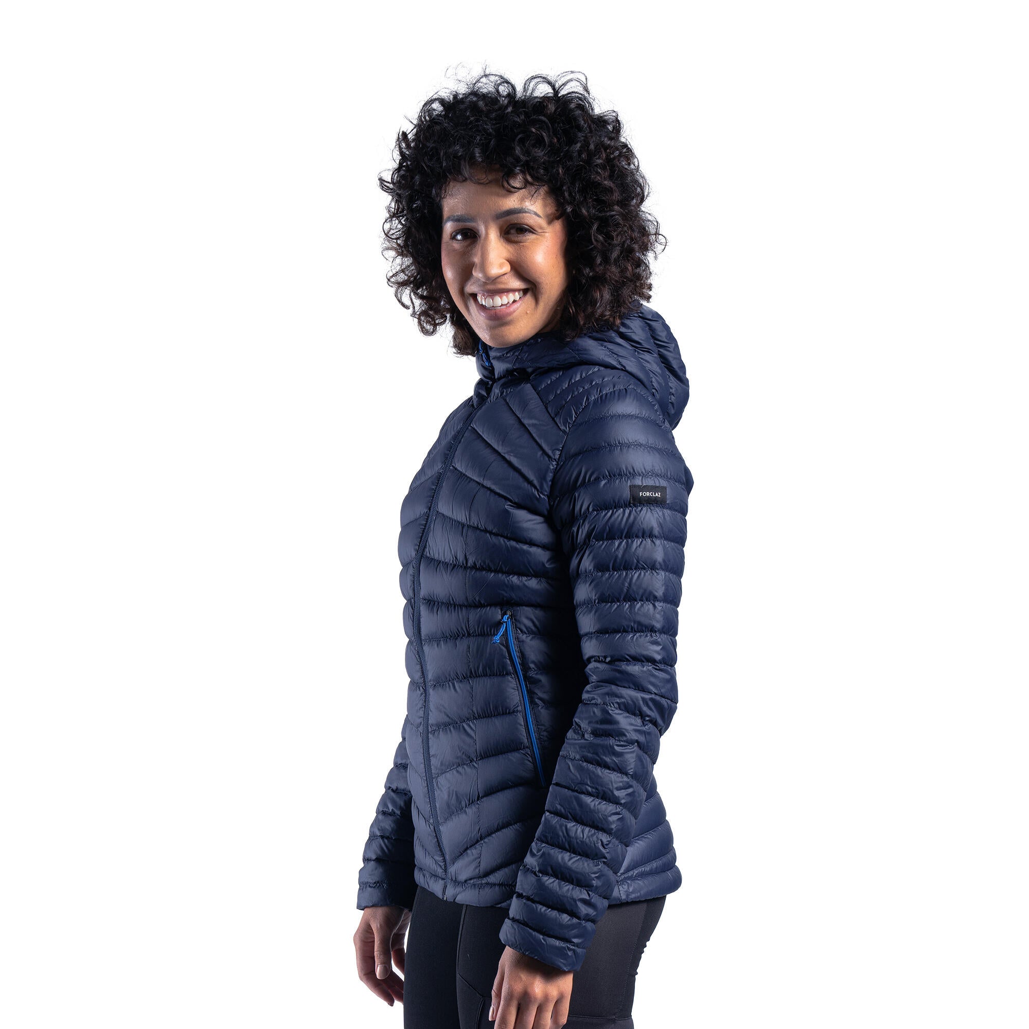 Forclaz Women's MT100 Hooded Down Puffer Jacket - Lightweight Winter Coat for Hiking, Travel & Outdoor Activities | Waterproof Insulated Jacket for Cold Weather