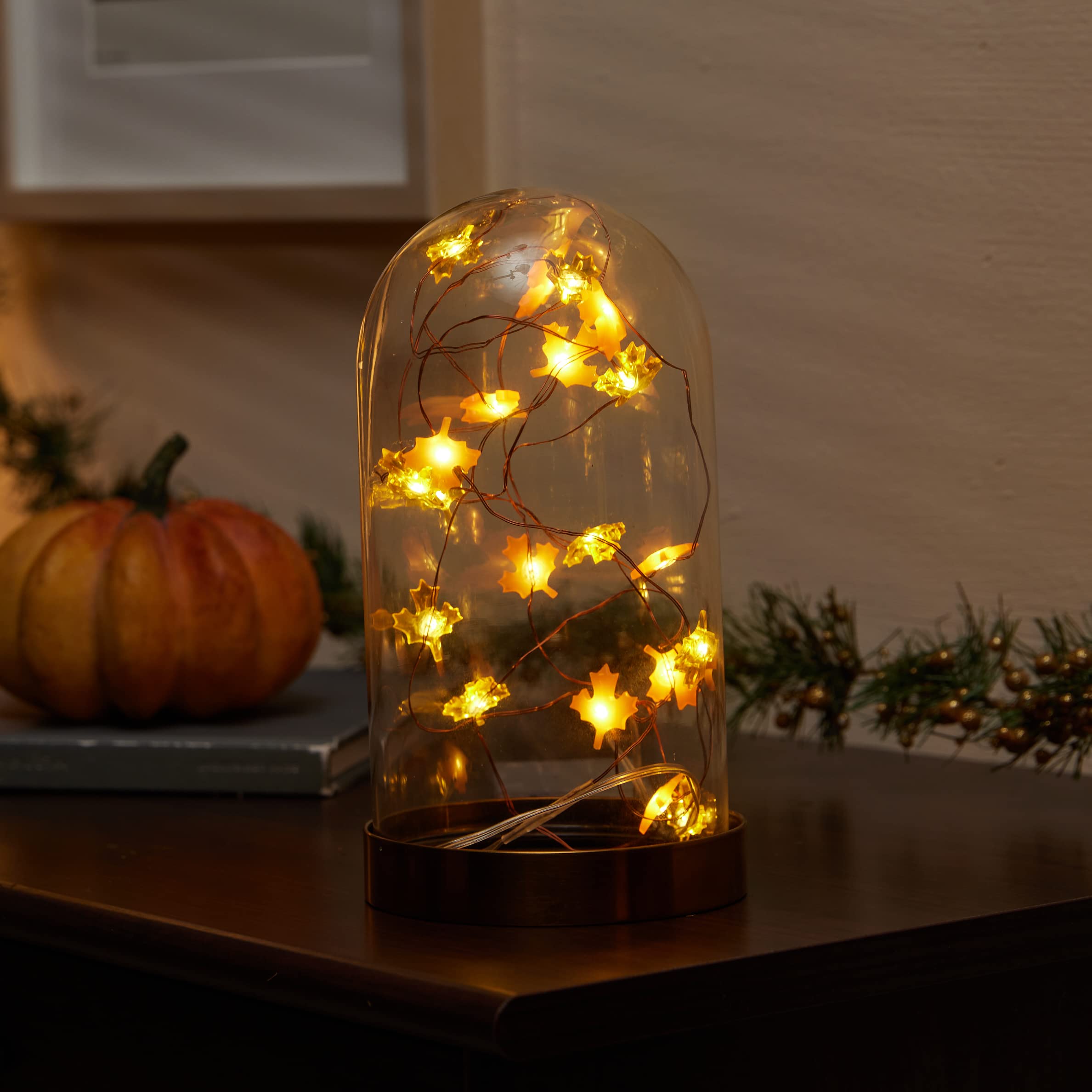 FURORA LIGHTING 20 LED Warm White Fairy Lights with 6/18 Hour Timer - 90 Inch Battery Operated Maple Leaf String Lights for Bedroom, Wedding, Party & Home Decor (Yellow & Pink)