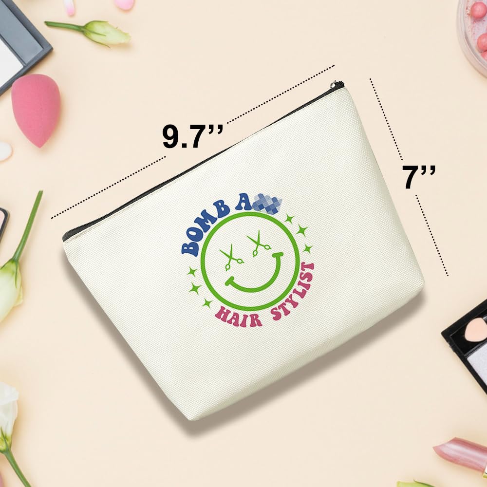 **Funny Hairdresser Gifts for Women - Hair Stylist Makeup Bag, Cosmetic Bag for Mom, Friend & Coworker - Perfect for Mothers Day, Christmas, Cosmetology Graduation & Birthday - Great for Salon, Travel & Daily Use**