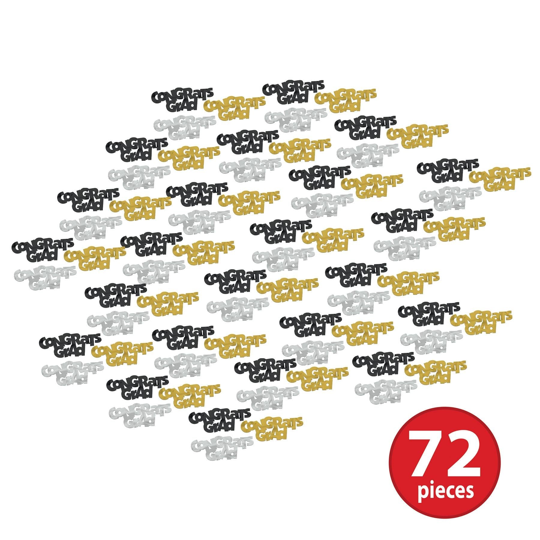 12 Pack Beistle Jumbo Congrats Grad Graduation Party Confetti - Bulk Graduation Decorations for Party Supplies, Cap & Gown Celebrations, Commencement Ceremony Decor