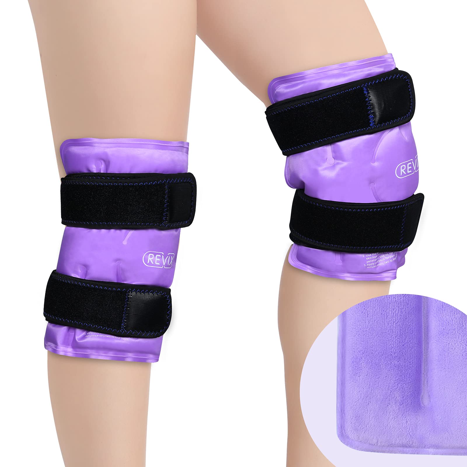 REVIX XL Knee Ice Wrap - Reusable Gel Ice Pack for Knee Pain Relief, Injuries & Recovery - Perfect for Sports, Arthritis & Post-Surgery Use