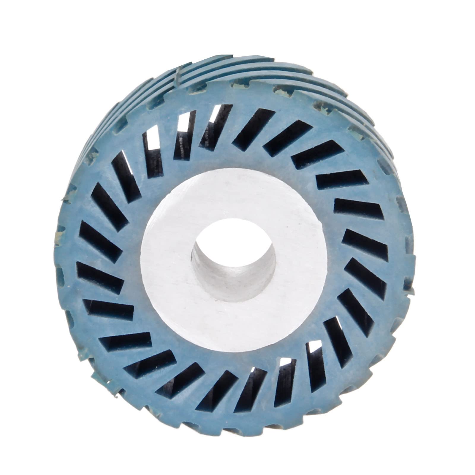 86x50x20mm Solid Grooved Rubber Contact Wheel for Belt Grinder - Professional Sander Polishing & Chamfering Grinding Wheel with Abrasive Belt Compatibility | Ideal for Metalworking, Wood Sanding & DIY Projects