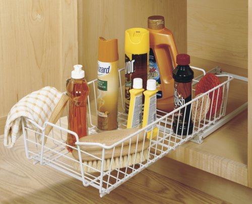 ClosetMaid 11-Inch Heavy Duty Pull Out Cabinet Organizer - White Slide Out Pantry Shelves & Drawers for Kitchen, Bathroom, Closet - Space Saving Storage Solution for Spices, Cans & Toiletries