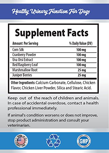 Premium Dog Urinary Care Chews - Urinary Tract Support Treats with Corn Silk & Powerful Herbal Complex - 90 Count Bottle for Healthy Bladder - Ideal for Senior Dogs & UTI Prevention at Home