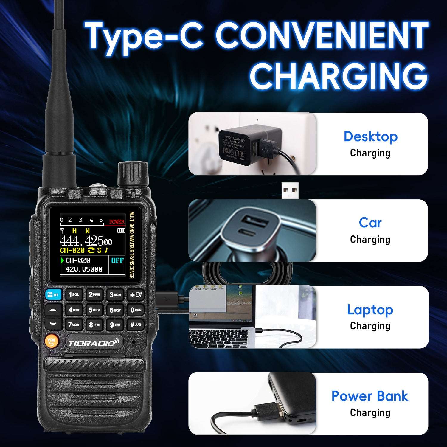 TD H3 5W Multi-Band Handheld Ham Radio with Open Source Support - Perfect for Emergency Communication, Outdoor Adventures & Amateur Radio Enthusiasts