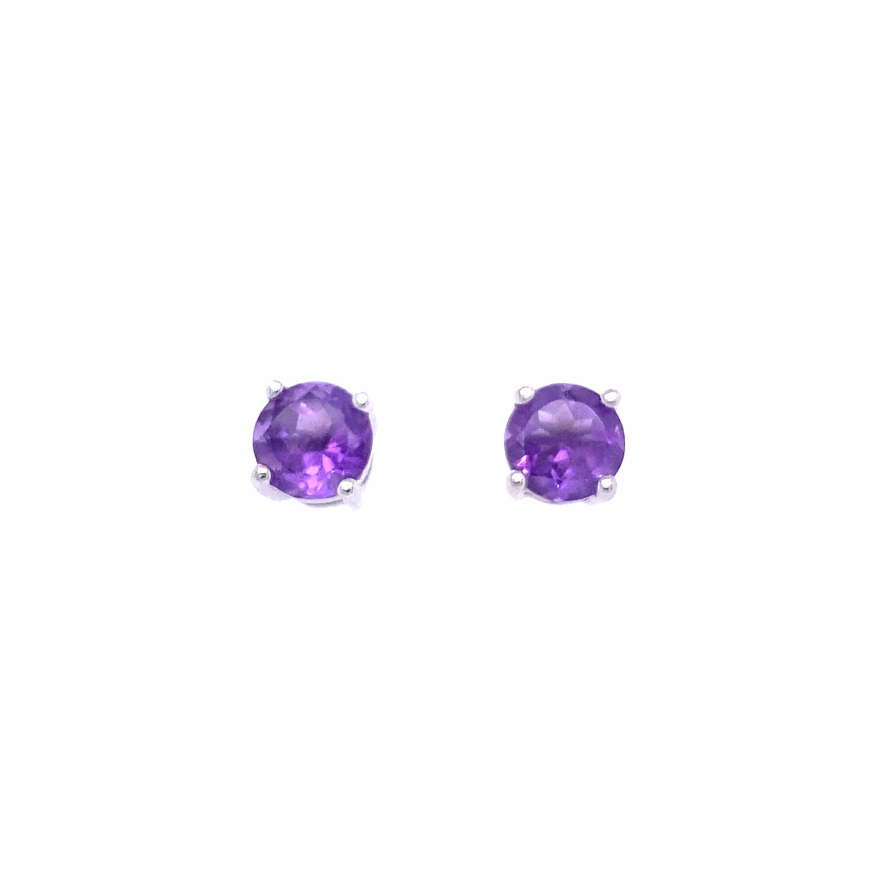 Amethyst Sparklicious Faceted Stud Earrings – Elegant Purple Gemstone Jewelry for Women, Perfect for Parties, Weddings & Everyday Wear