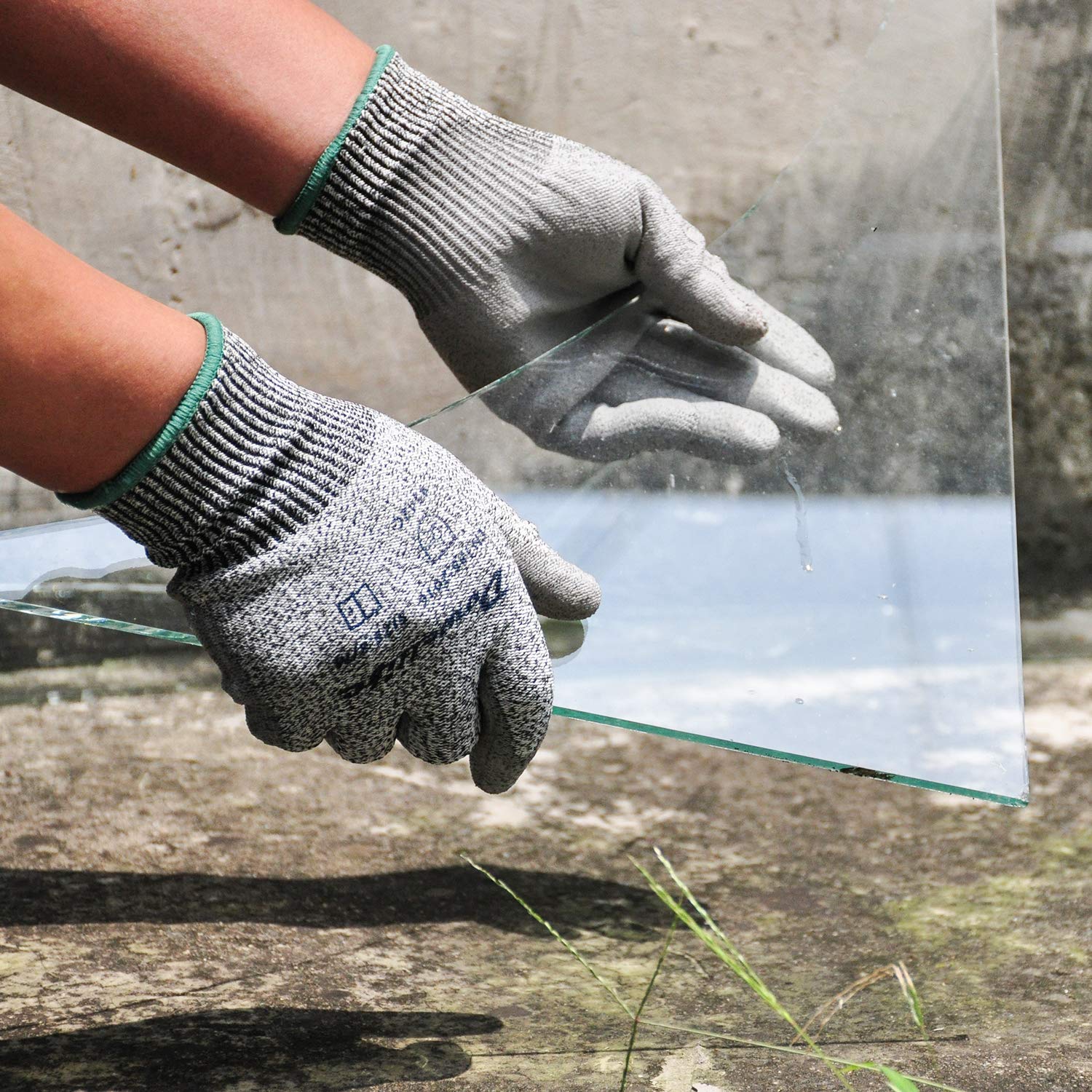 Cut Resistant Work Gloves for Men & Women - Durable Mechanics Gloves, Comfortable Gardening & Fishing Gloves - Medium Grey - Perfect for Construction, Landscaping, Automotive Repair & Outdoor Activities