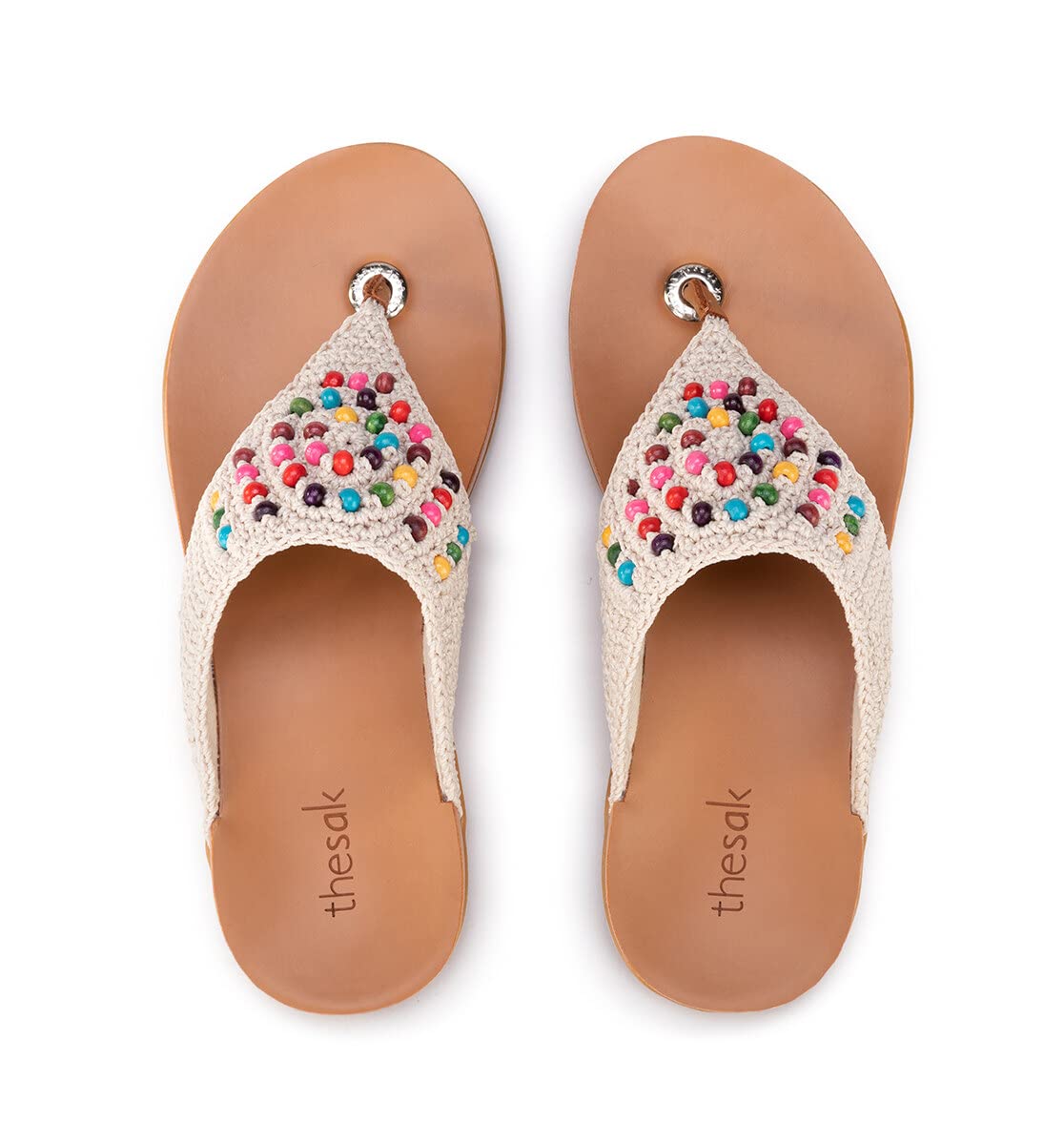 The Sak Shana Crochet Slip-On Thong Sandals - Comfortable Boho Beach Sandals for Women | Perfect for Summer, Vacation & Casual Outings