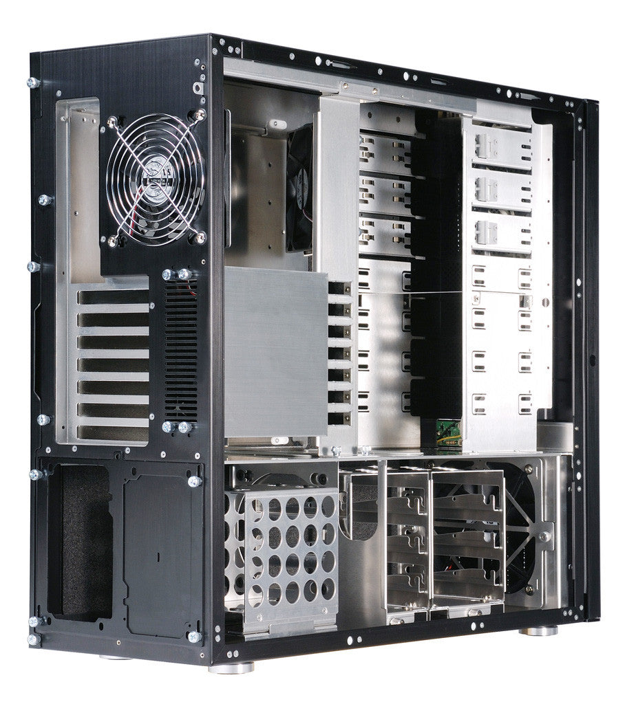 Lian Li PC A20B Super Mid Tower ATX Black Hand Crafted Computer Case - High Airflow Gaming PC Build for Enthusiasts & Streamers