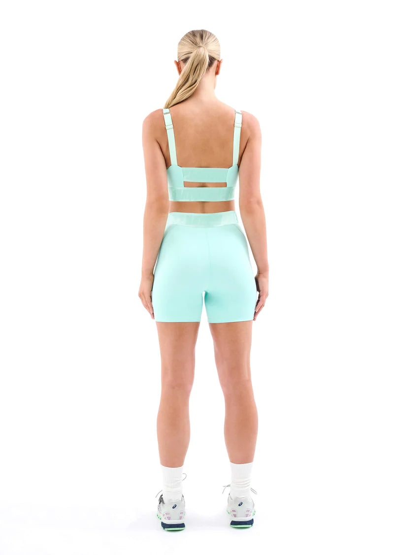 BACKCHECK BIKE SHORTS in Aqua - Comfortable Cycling Shorts for Men & Women - Perfect for Road Biking, Mountain Biking & Indoor Cycling