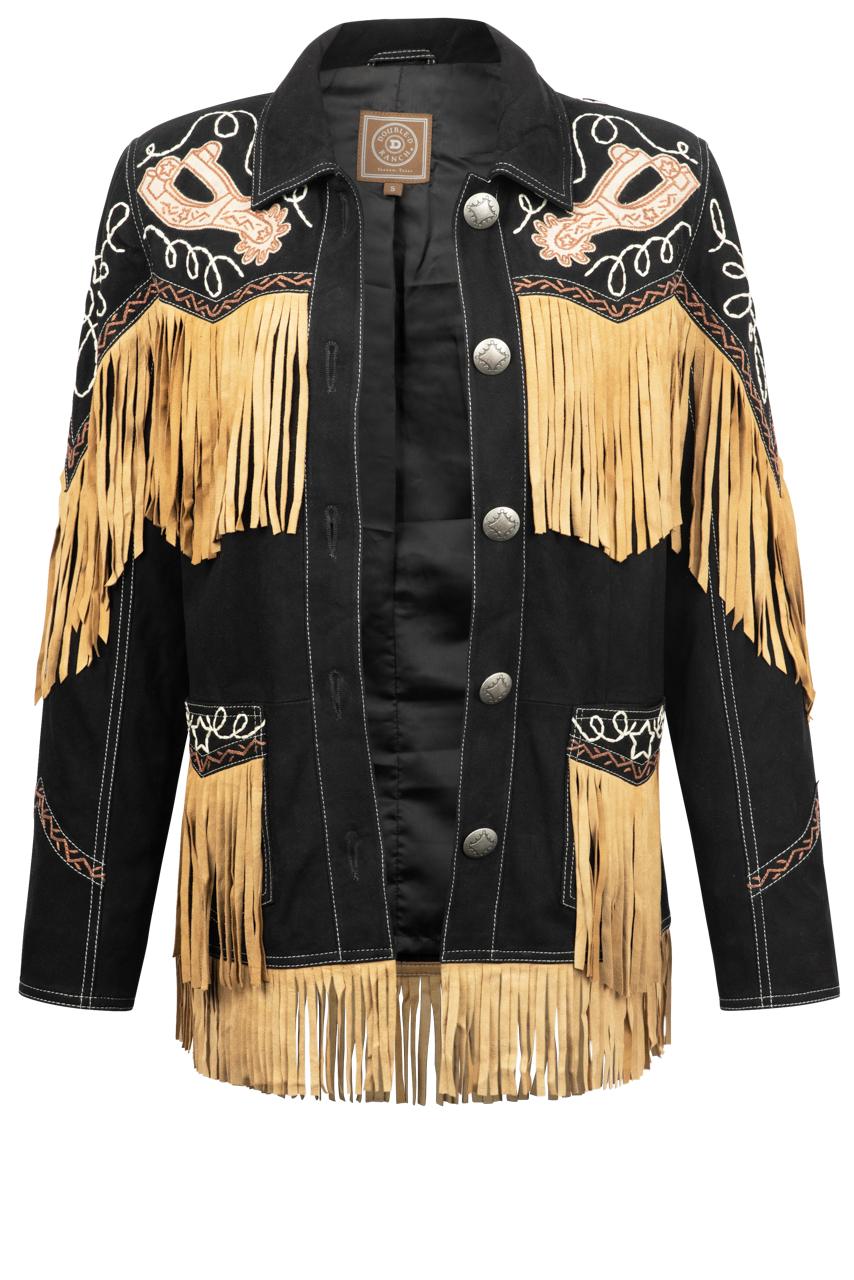 Double D Ranch Women's Earn Your Spurs Western Jacket - Stylish Cowgirl Outfit for Rodeo, Country Music Festivals & Outdoor Adventures