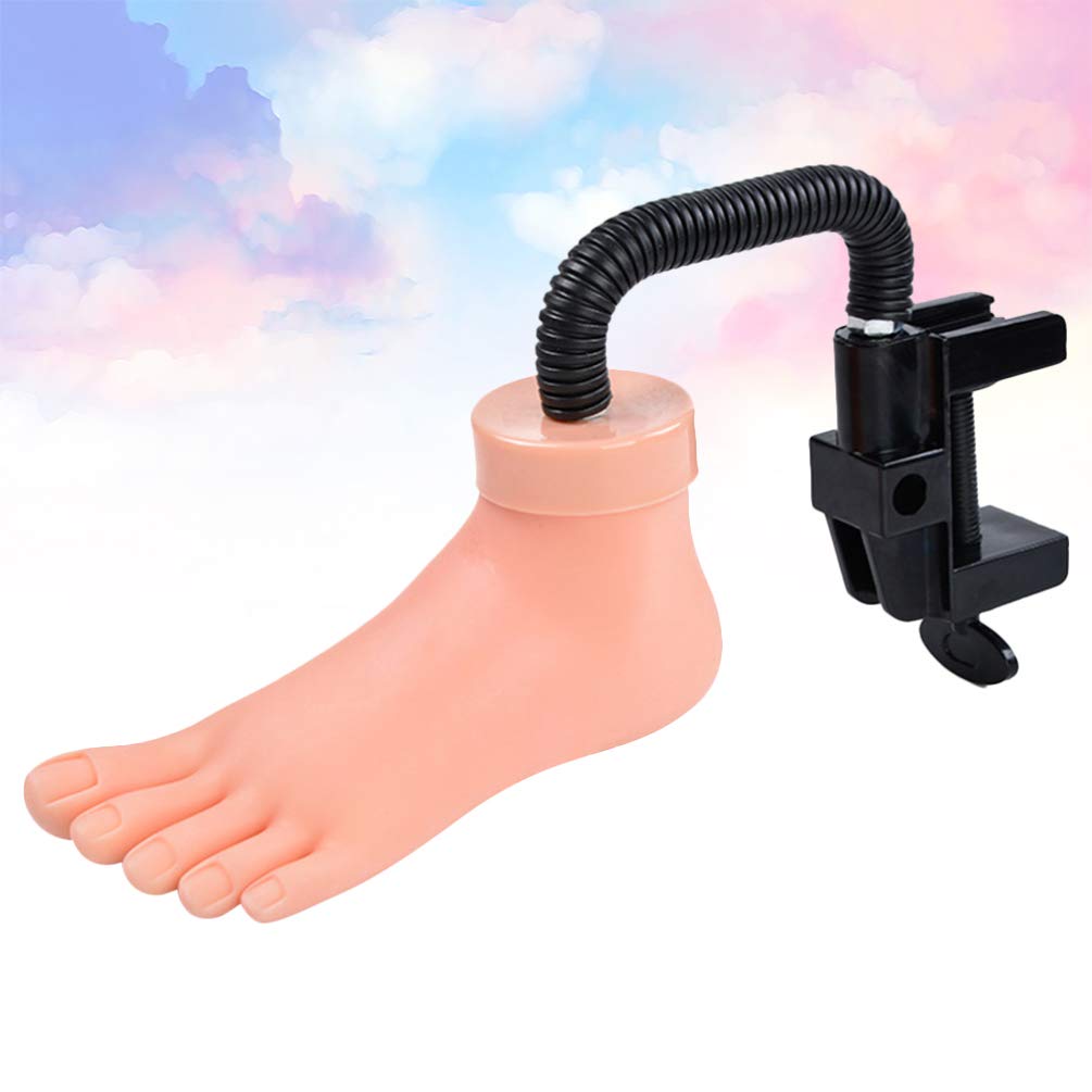 Professional Silicone Fake Foot for Nail Practice - Flexible Movable Bracket Nail Art Training Model - Salon & DIY Manicure Display Tool for Students & Beginners (Perfect for Nail Tech Training, Home Practice & Salon Demonstrations)