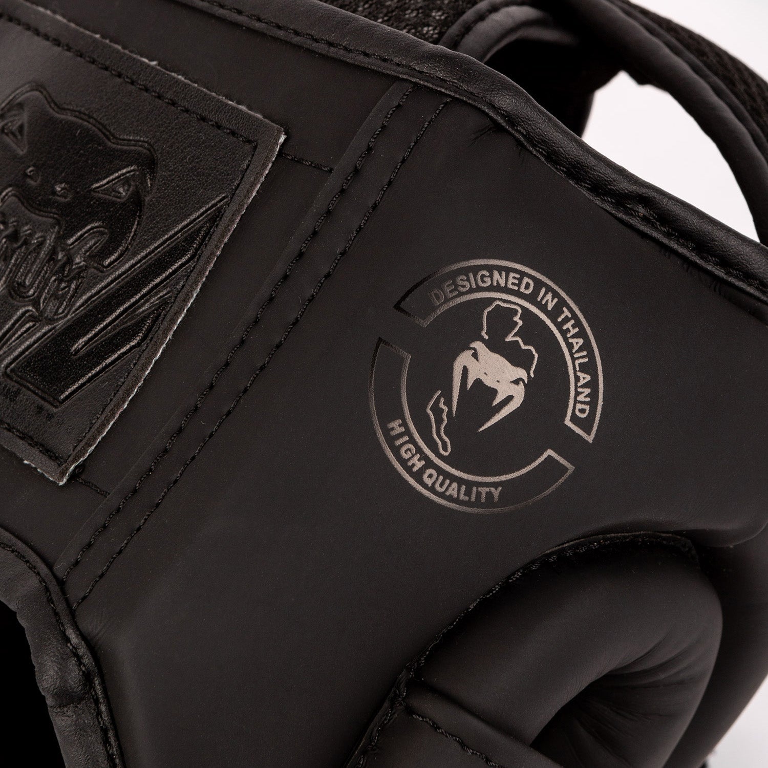 Venum Challenger Kids Headgear - Black/Black - Youth MMA & Boxing Head Protection for Training & Sparring