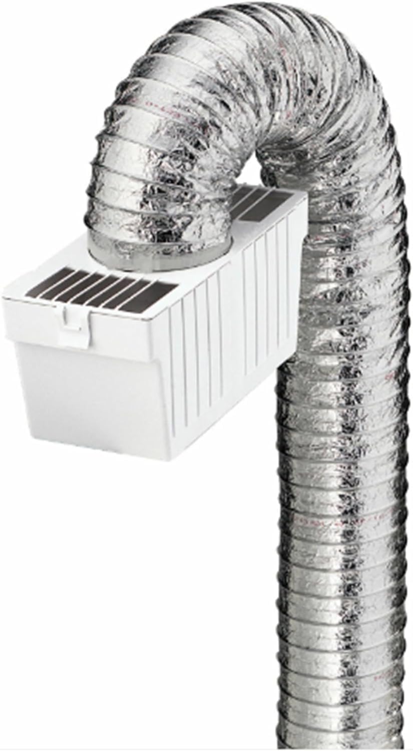 Dryer Vent Lint Trap Kit with Bucket & Water for Indoor Use - Flexible Metallic Duct for Non-Gas Dryers | Prevent Lint Buildup & Improve Airflow in Laundry Rooms