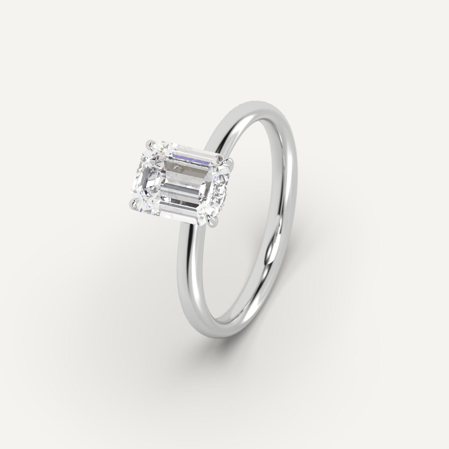 2 Carat Emerald Cut Diamond Ring for Women - Elegant Solitaire Engagement Wedding Band - Perfect for Proposals, Anniversaries & Special Occasions