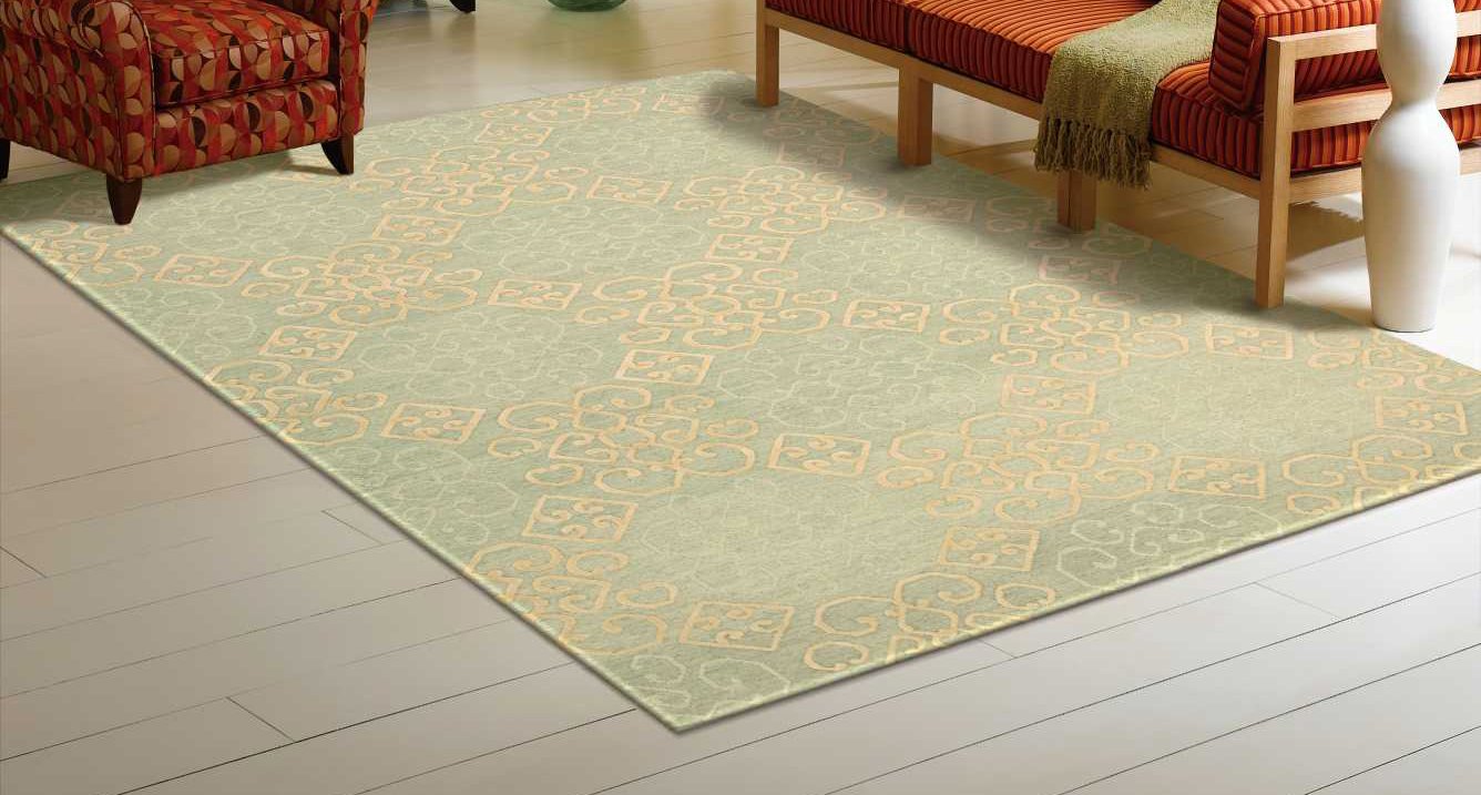 Nourison Ambrose Trellis Light Green 7'9