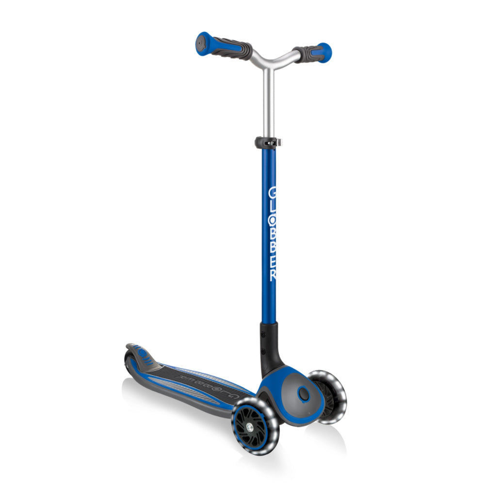 Globber Master Lights Scooter - LED Illuminated 3 Wheel Kick Scooter for Kids & Teens - Perfect for Commuting, School, and Outdoor Fun