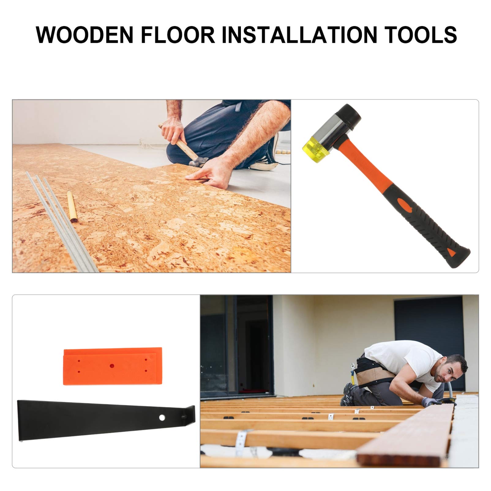 ULTECHNOVO Wood Flooring Installation Tools Kit - Tapping Bar, Spacers, Hammer & More for Hardwood Floor DIY Projects - Perfect for Home Renovation & Professional Use