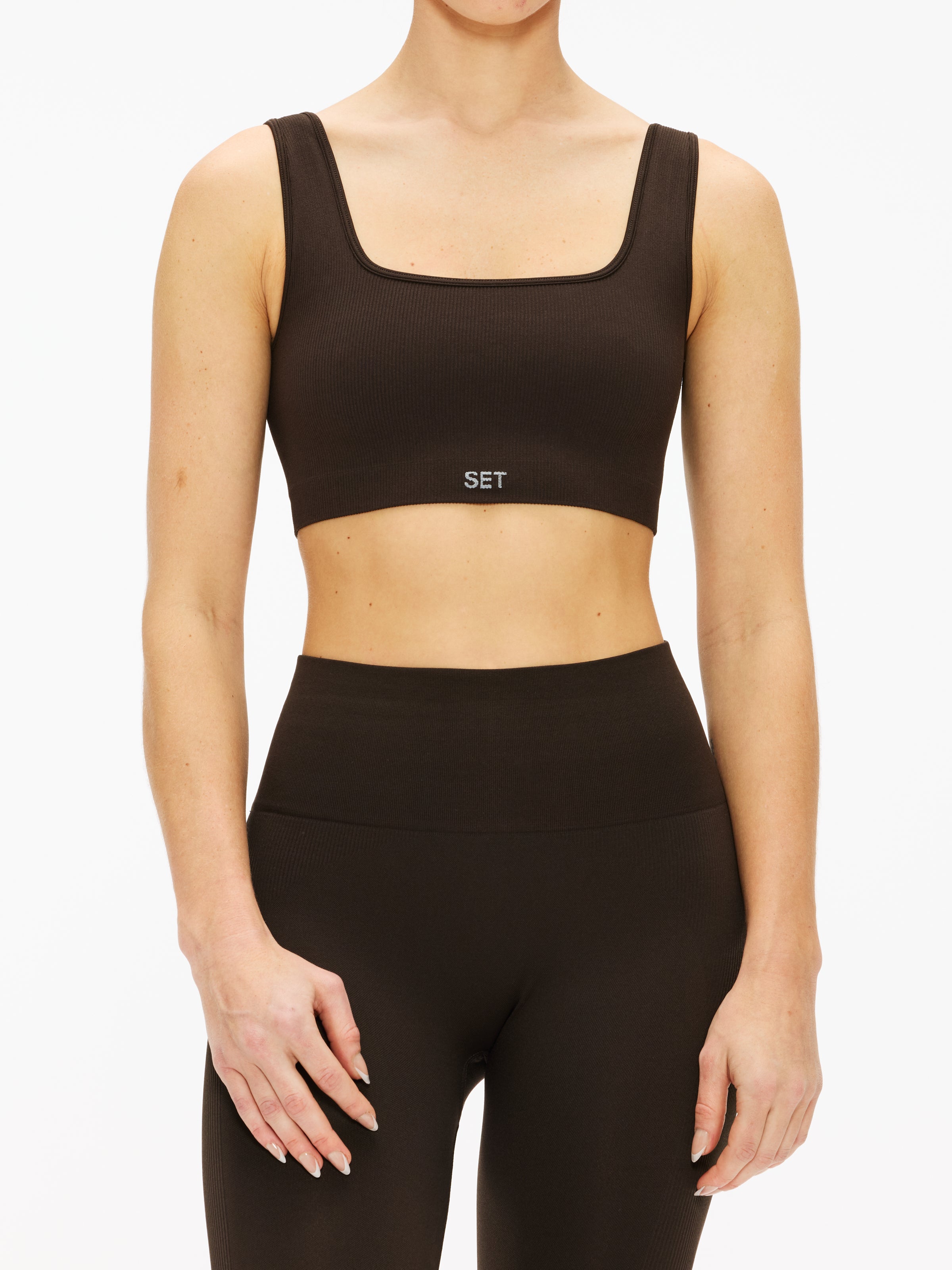 Set Active Sculptflex Box Cut Bra - High Support Workout Sports Bra for Yoga, Running & Gym - Comfortable & Stylish Activewear