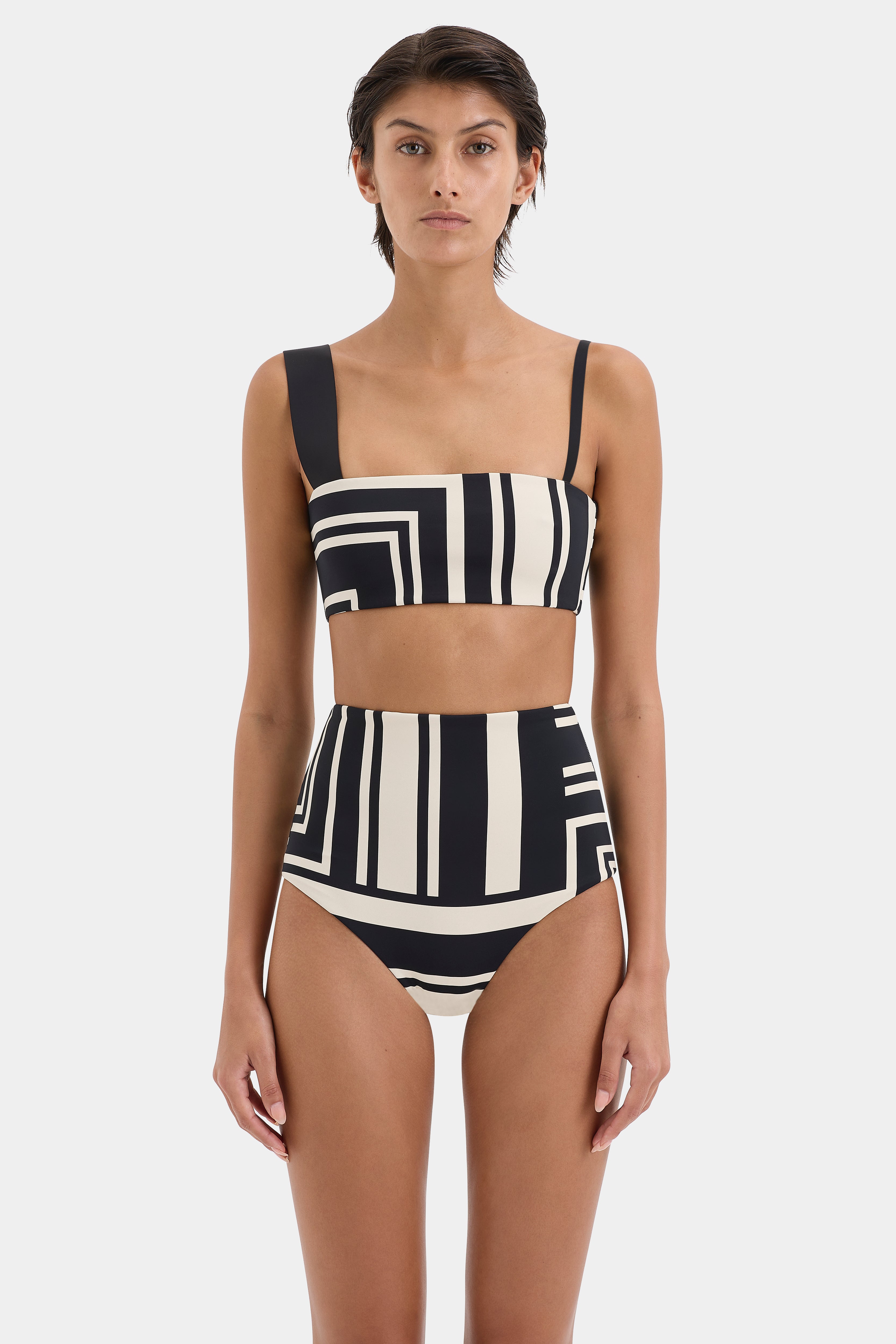 Pietra Bandeau Milano Nero - Stylish Black Bandeau Top for Women | Perfect for Summer Outfits, Beachwear, and Casual Fashion
