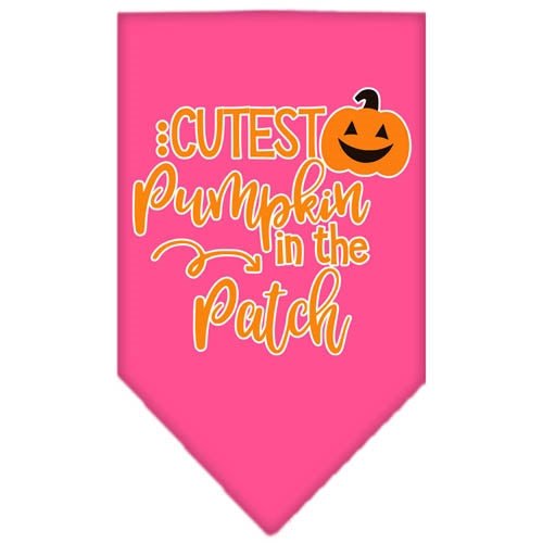 Cute Pumpkin Screen Print Bandana - Soft & Stylish Dog Bandanas in Multiple Colors - Perfect for Halloween, Fall Festivals & Pet Costume Parties