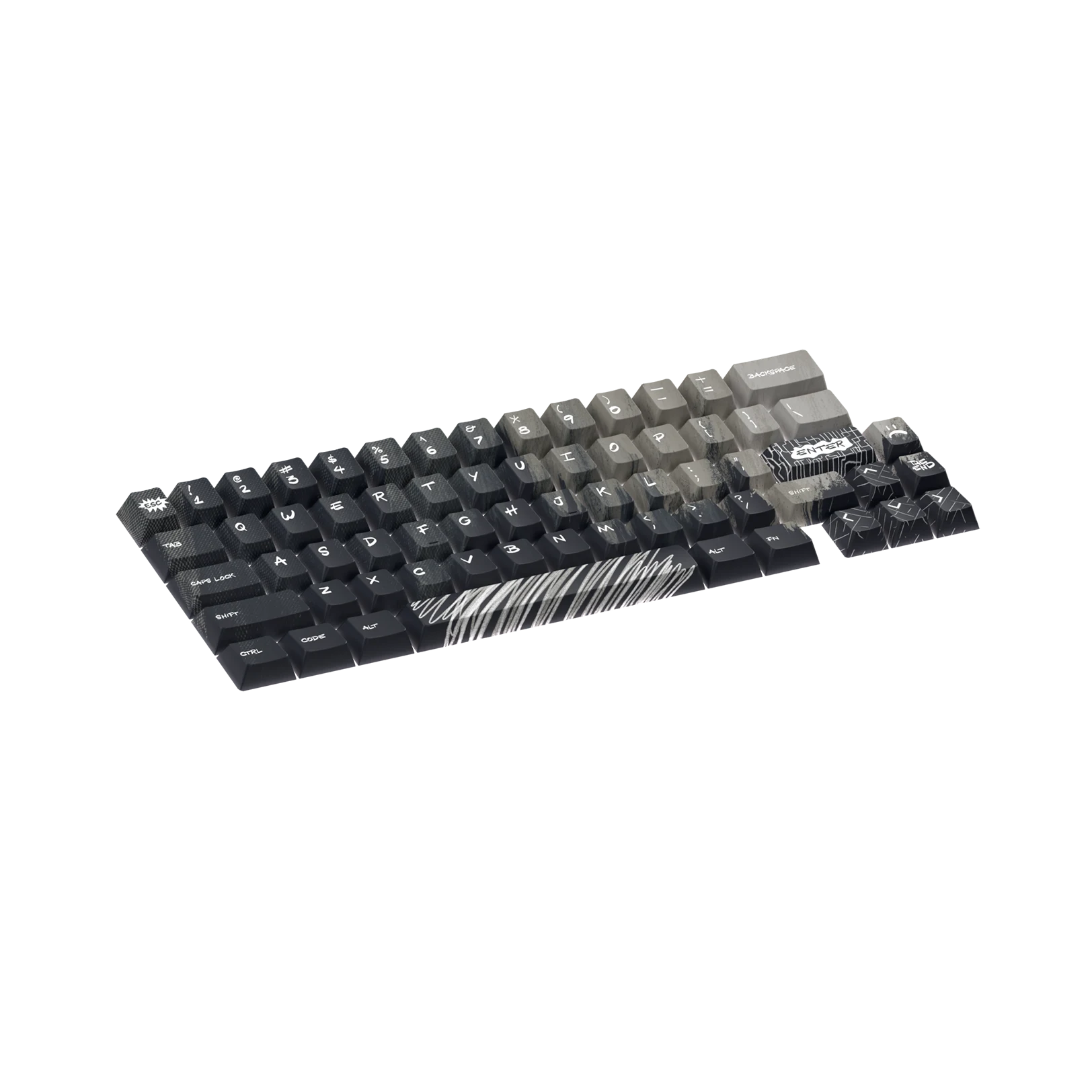 Limited Edition Ink Noir Keycaps for Mechanical Keyboards - Custom Cherry MX Keycap Set for Gaming & Typing - Perfect for PC, Mac & Laptop Enthusiasts