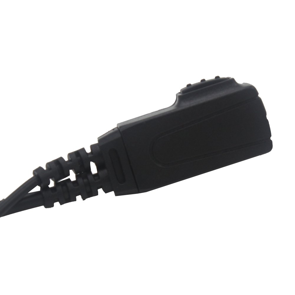 KENMAX® Air Covert Acoustic Tube Earpiece Headset with Built-in Mic & PTT Button - Compatible with Yaesu Vertex VX-6R VX-7E VX-127 VX-170 - Ideal for Security, Surveillance & Two-Way Radio Communication