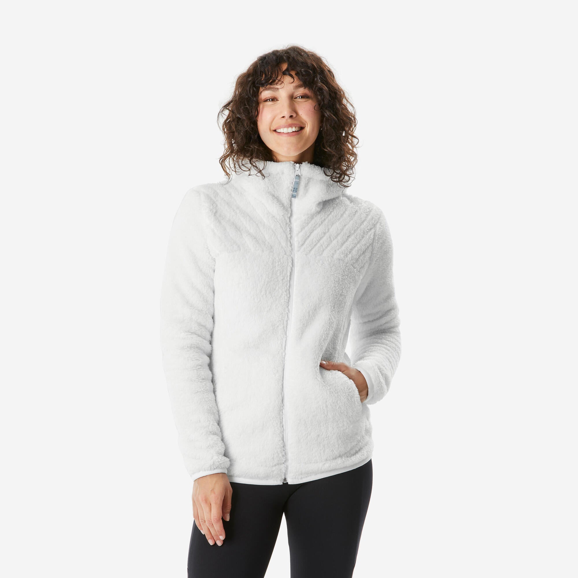 Quechua Women's SH500 U Warm Fleece Jacket - Lightweight Winter Coat for Hiking, Camping & Outdoor Activities