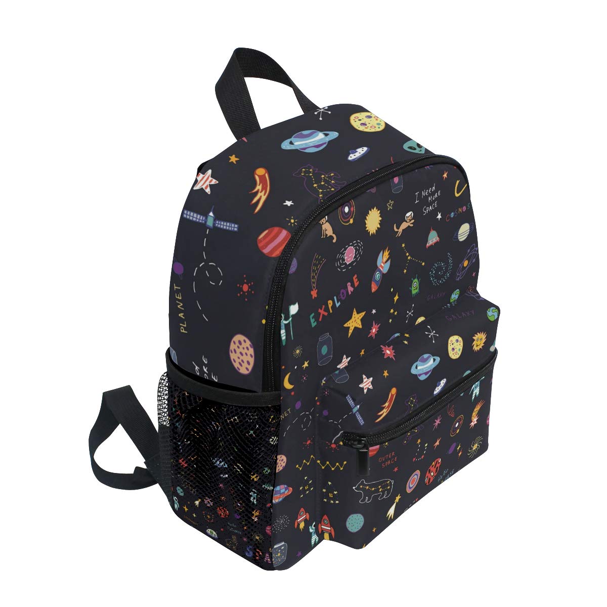 Space Themed Kids Backpack for Boys & Girls - Lightweight School Bag for Preschool, Kindergarten & Travel - Durable Bookbag for Daycare, Field Trips & Outdoor Adventures