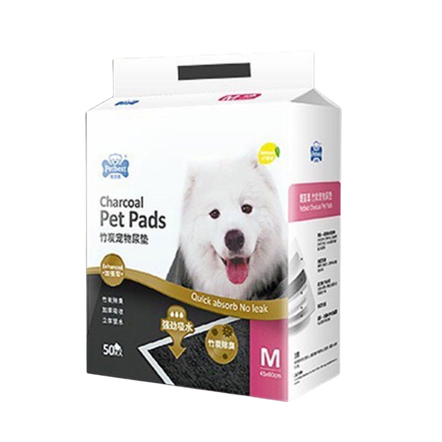 PETBEST Lemon & Charcoal Scented Dog Pee Pads - Ultra Absorbent, Leak Proof Puppy Training Pads (S/M/L/XL) - Ideal for Housebreaking, Crate Training & Senior Dogs with Incontinence