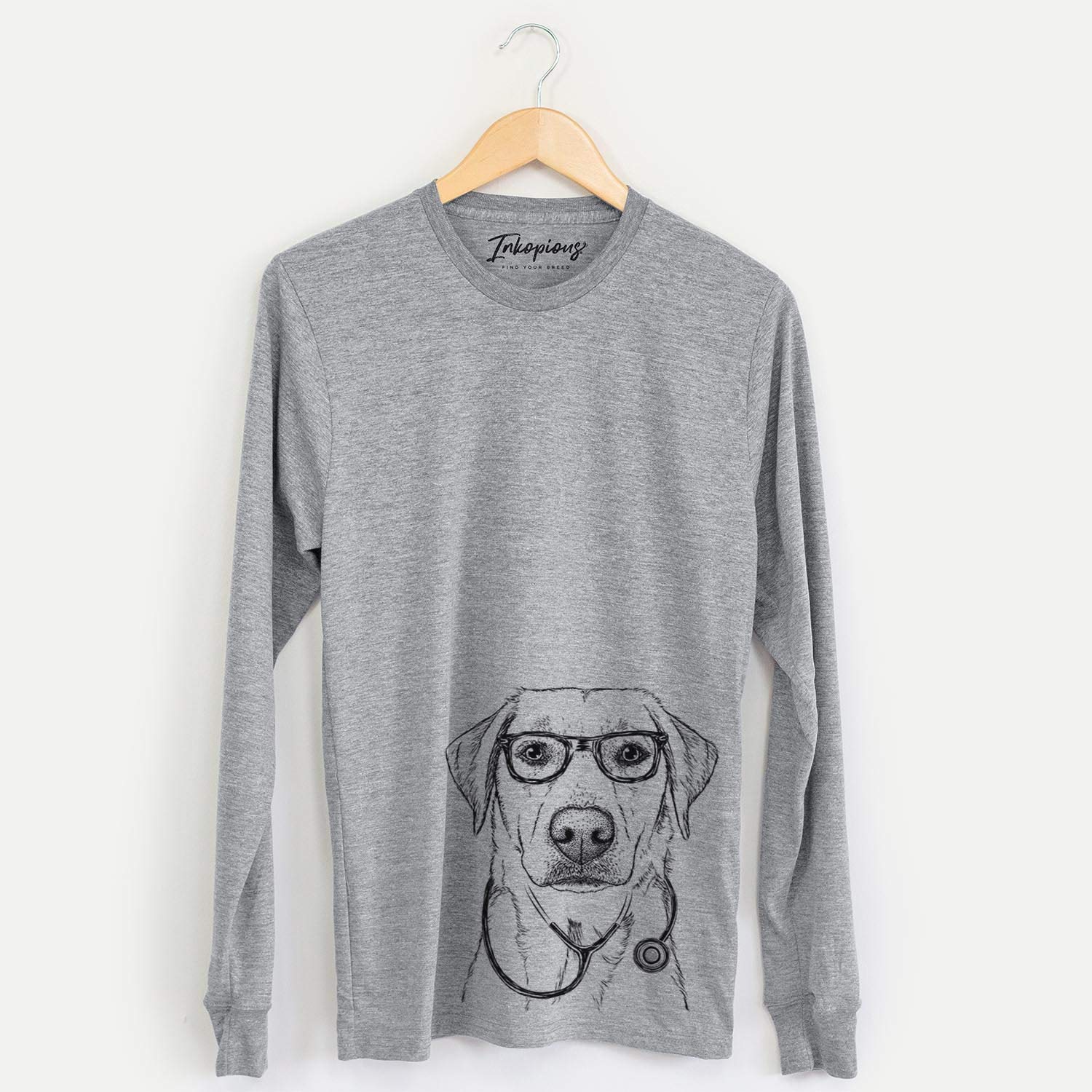 Medical Zoe The Yellow Lab Dog Triblend T-Shirt - Soft & Comfortable Pet Lover Tee for Men & Women - Perfect for Vet Visits, Dog Walks & Animal Shelter Volunteering