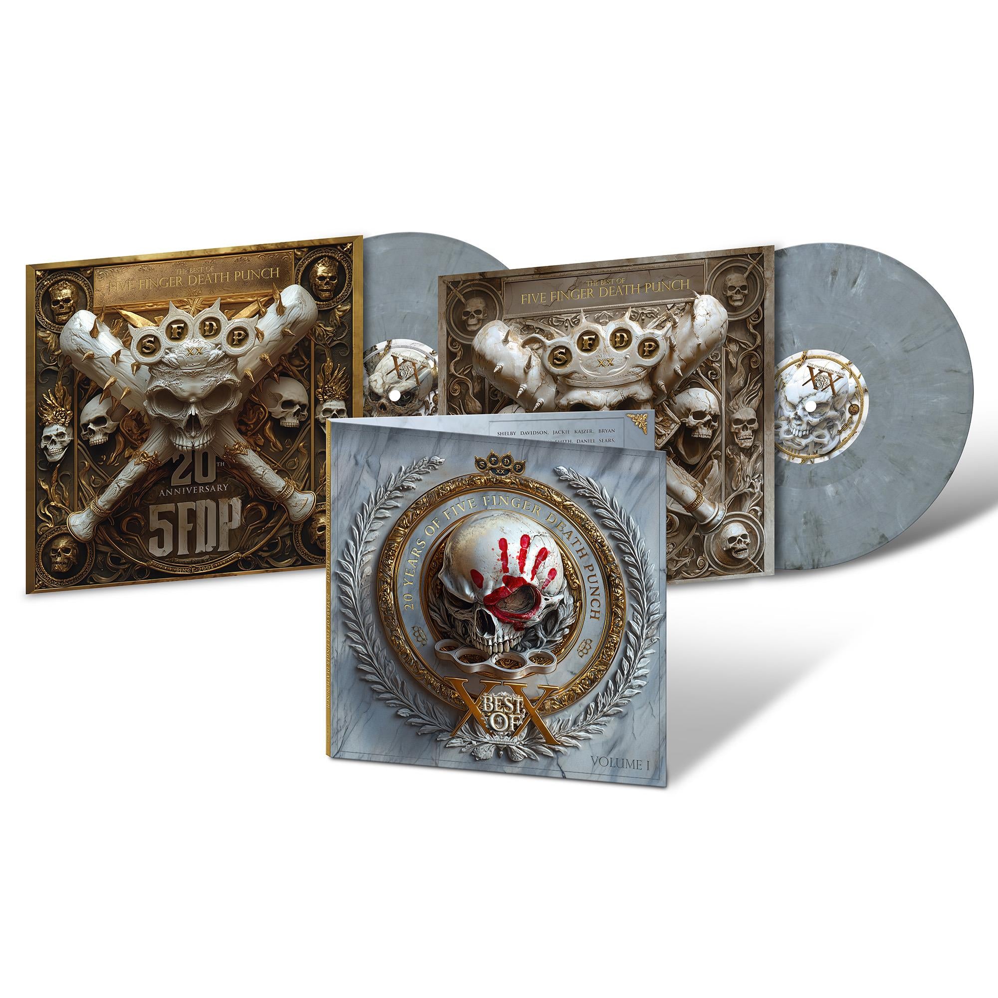 Five Finger Death Punch - 20 Years Best Of Volume 1 (Recycled Slate Vinyl) | Limited Edition Collector's Vinyl Record for Rock Music Fans & Home Decor