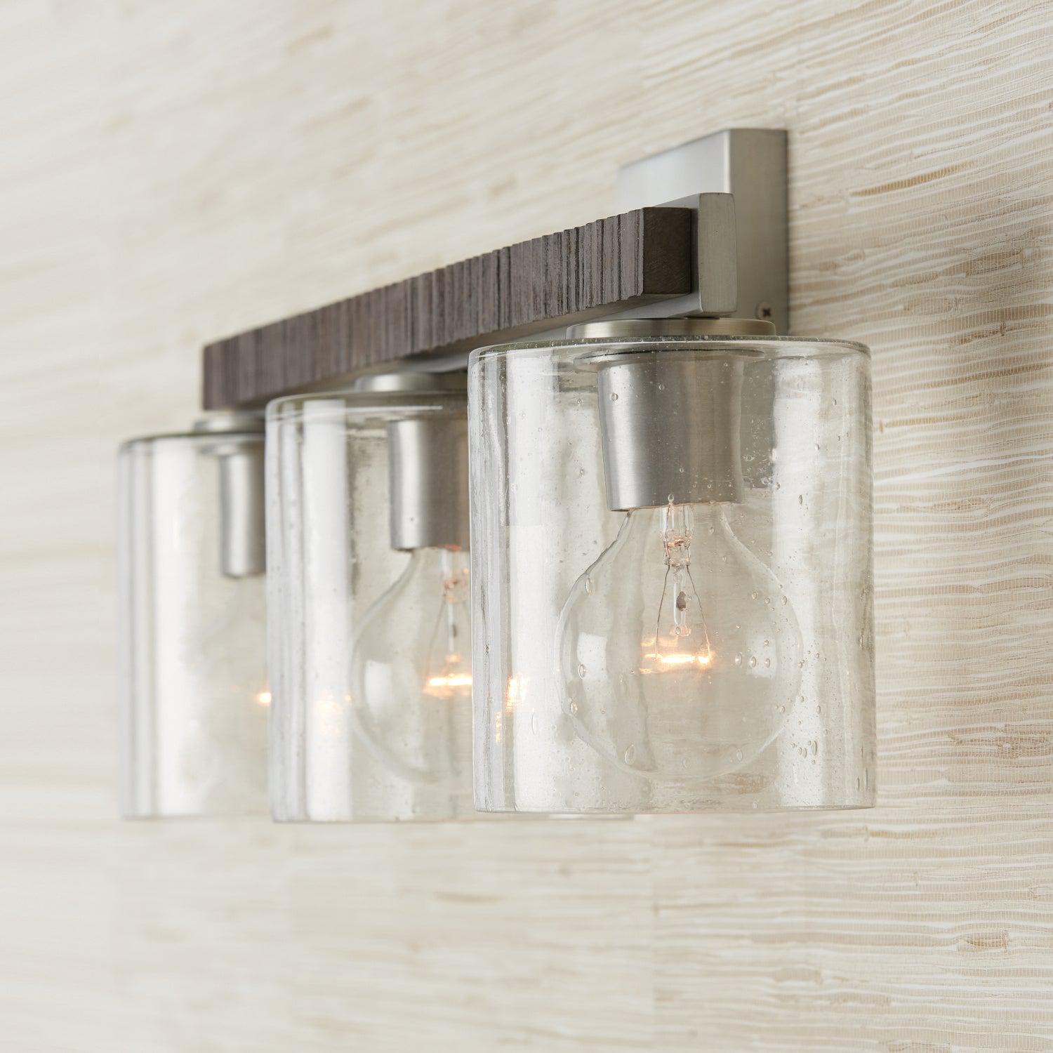 Capital Lighting Three Light Vanity - Modern Bathroom Vanity Lights with Adjustable Arms, Brushed Nickel Finish - Perfect for Bathroom, Powder Room, and Dressing Area Lighting