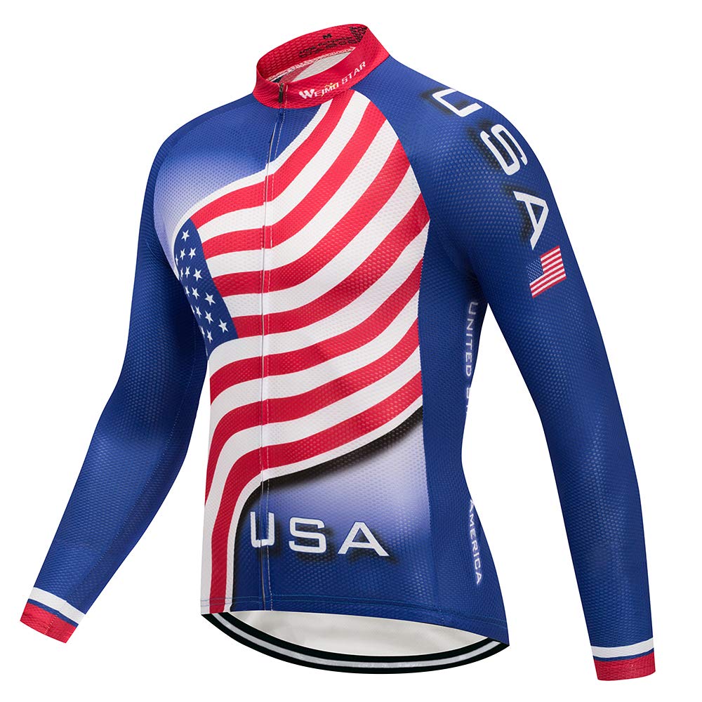 Men's Long Sleeve Cycling Jersey - Breathable Bike Shirt for Road & Mountain Biking - Comfortable Cycling Gear for Training & Outdoor Sports