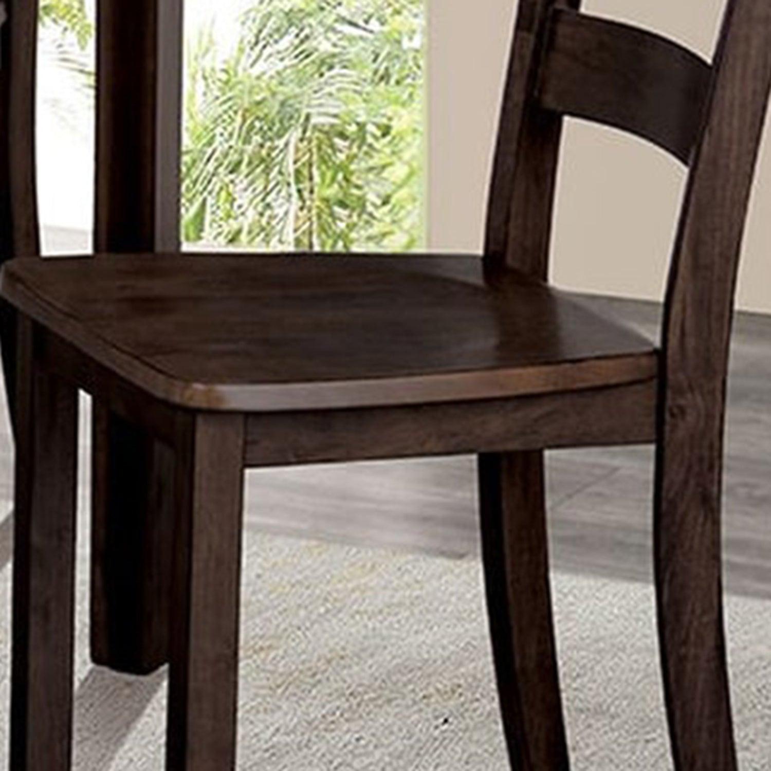 30H Solid Rubberwood 5-Piece Dining Table Set with Slat Back Chairs - Modern Kitchen & Dining Room Furniture for Family Gatherings