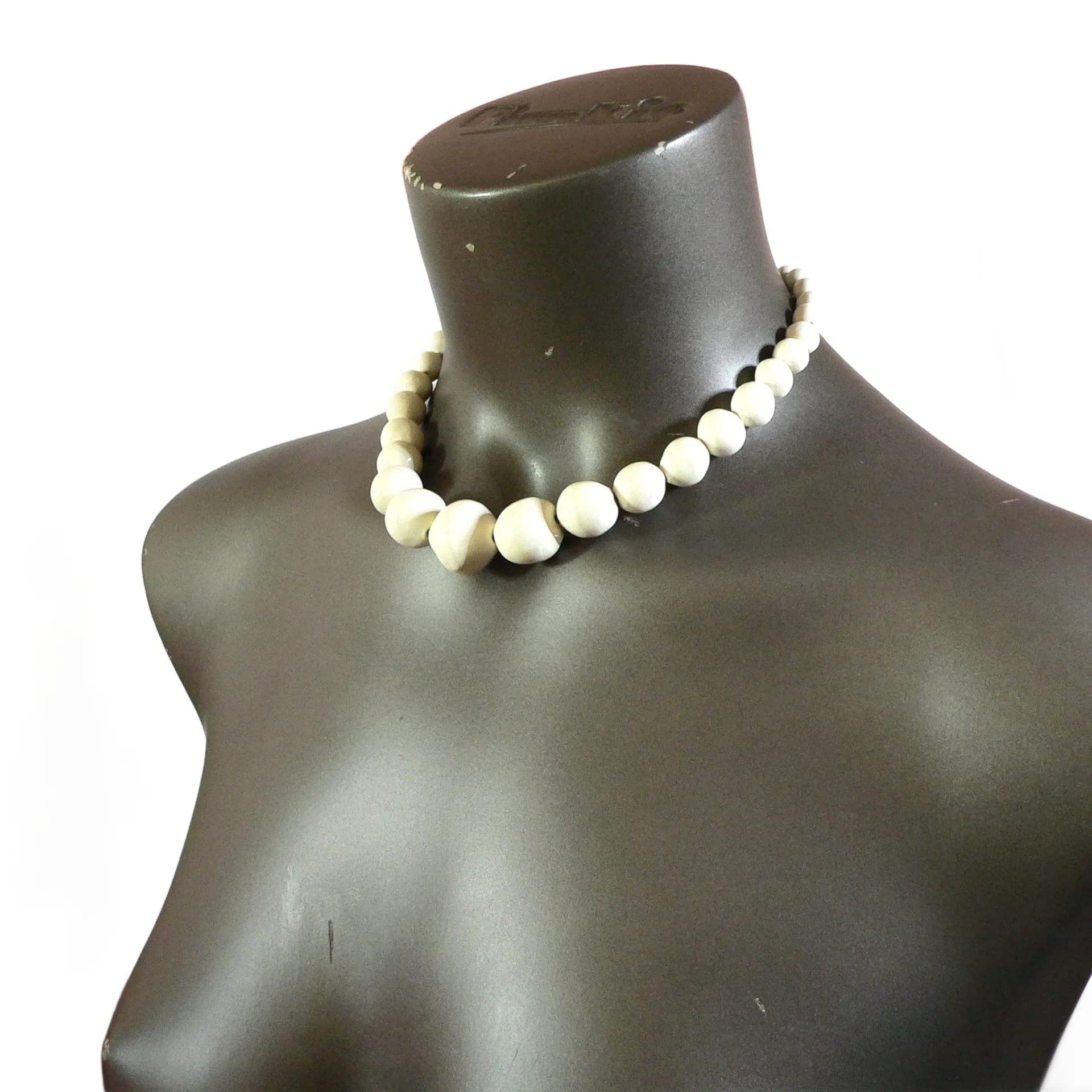 Elegant White Lacquered Ceramic Bead Choker Necklace for Women | Softy Collection | Perfect for Parties, Weddings & Everyday Wear
