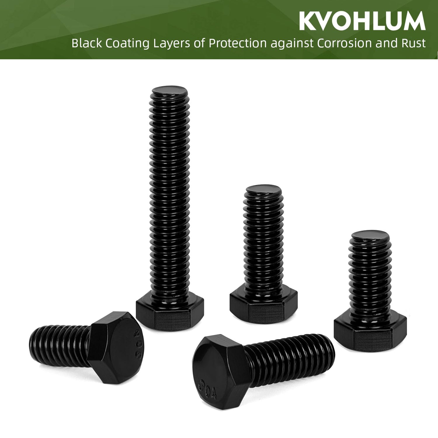 M8 x 70mm Hex Head Screws 10pcs - 304 Stainless Steel Bolts for DIY & Construction