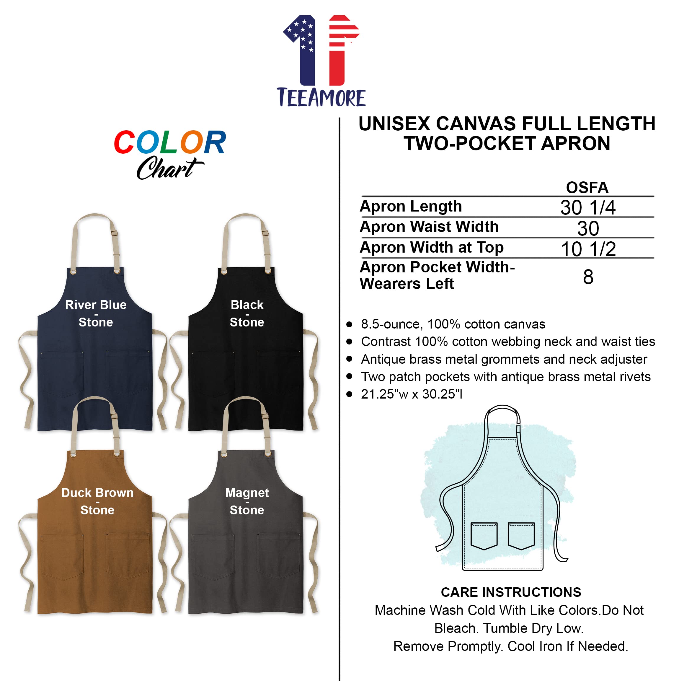 Custom Embroidered Kitchen Apron with Name - Chef Baking Cooking Gift for Home & Restaurant Use