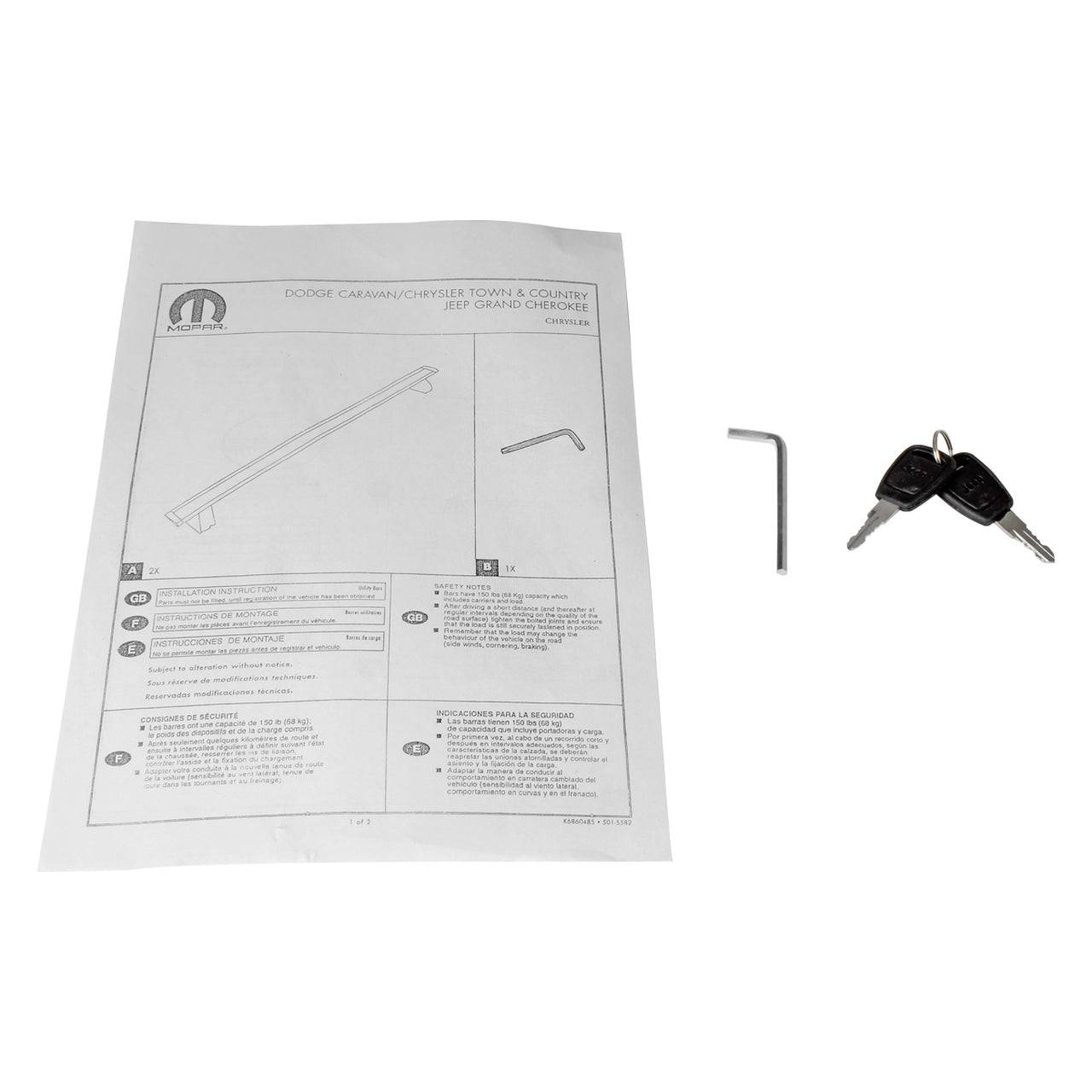 2011-2018 Jeep Grand Cherokee Roof Rack Cross Bars - Heavy Duty Black Roof Rails for Cargo Carrier & Outdoor Adventures (Excludes SRT Models)