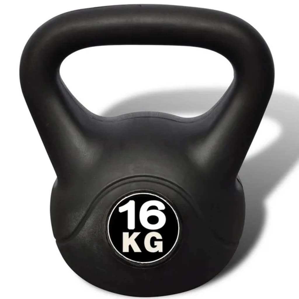 VidaXL 16 kg Cast Iron Kettlebell for Strength Training, Weightlifting & Home Gym Workouts - Perfect for CrossFit, HIIT & Functional Fitness