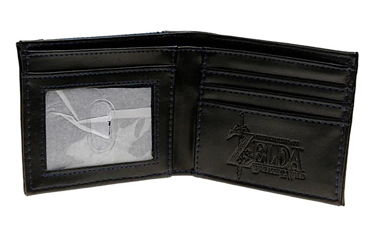 TCB Creations Zelda Hyrule Sword Logo Men's Bifold Wallet - Perfect Gift for Gamers & Collectors | Durable Leather Wallet for Everyday Use & Cosplay