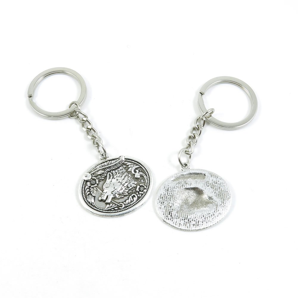150 Pcs Wolf Keychain Charms - Bulk Key Rings with V7PA7 Tags for Car Keys, Door Keys & Accessories - Perfect for Automotive, Gifts & DIY Craft Projects