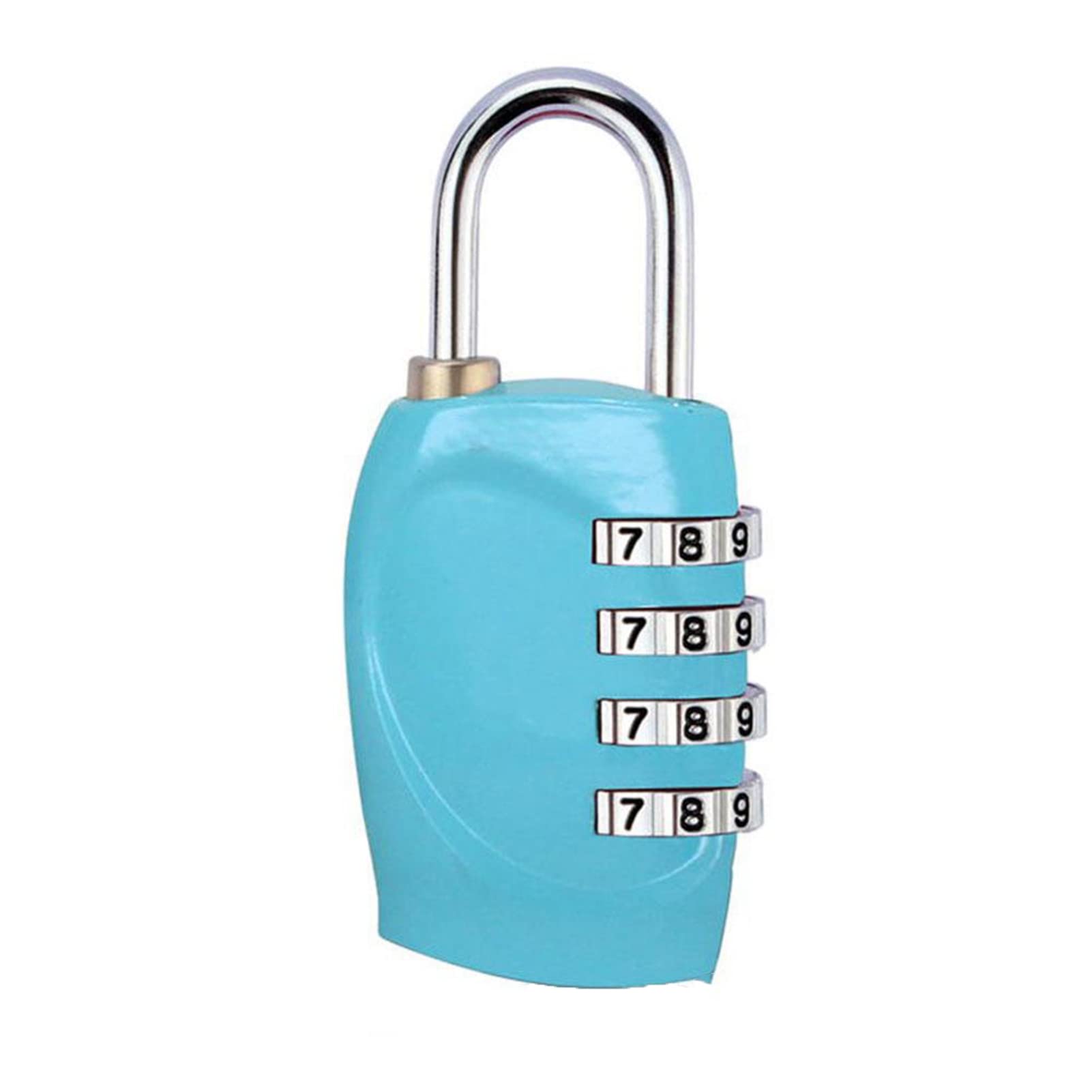 Durable 4-Digit Combination Luggage Lock - Anti-Theft Mini Keyed Padlock for Suitcases, Backpacks, Toolboxes & Filing Cabinets | Travel Security & Office Organization Accessory
