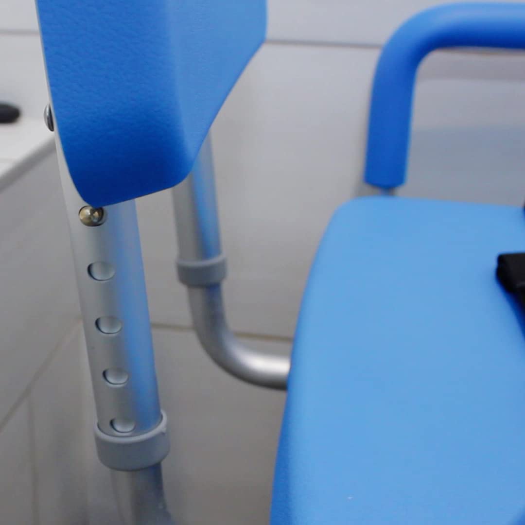 Bariatric Revolution Pivoting Swivel Shower Chair - 600lb Weight Capacity for Disabled & Elderly - Heavy Duty Bath Seat for Safe Showering & Mobility Assistance