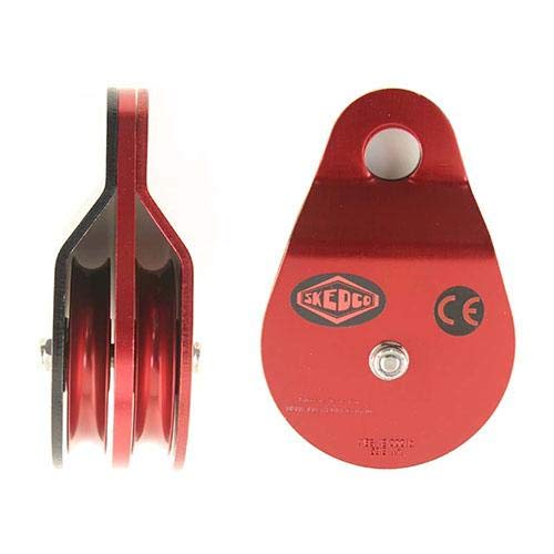 Skedco 3 Inch Double Pulley Without Becket - Heavy Duty Rescue Gear for Rock Climbing, Hiking & Outdoor Adventures